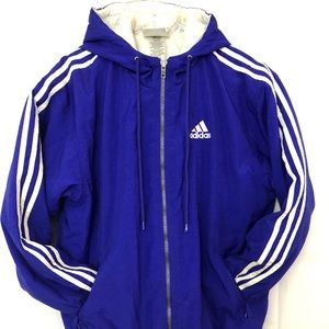 Vintage Adidas Bomber Jacket with Hood Womens L